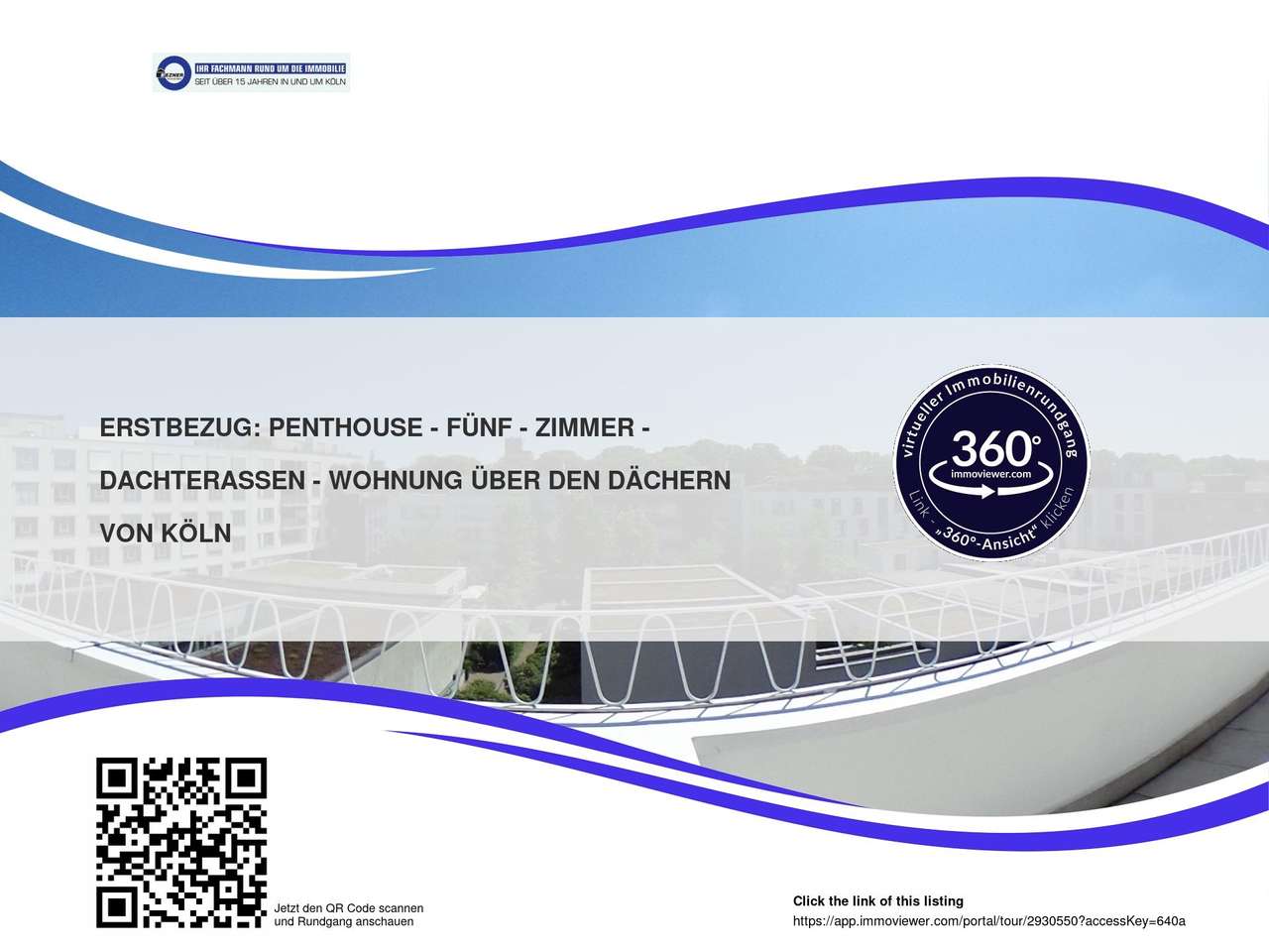 PENTHOUSE - FÜNF - ZIMMER - DACHTERASSEN - WOHNUNG ÜBER DEN DÄCHERN VON KÖLN