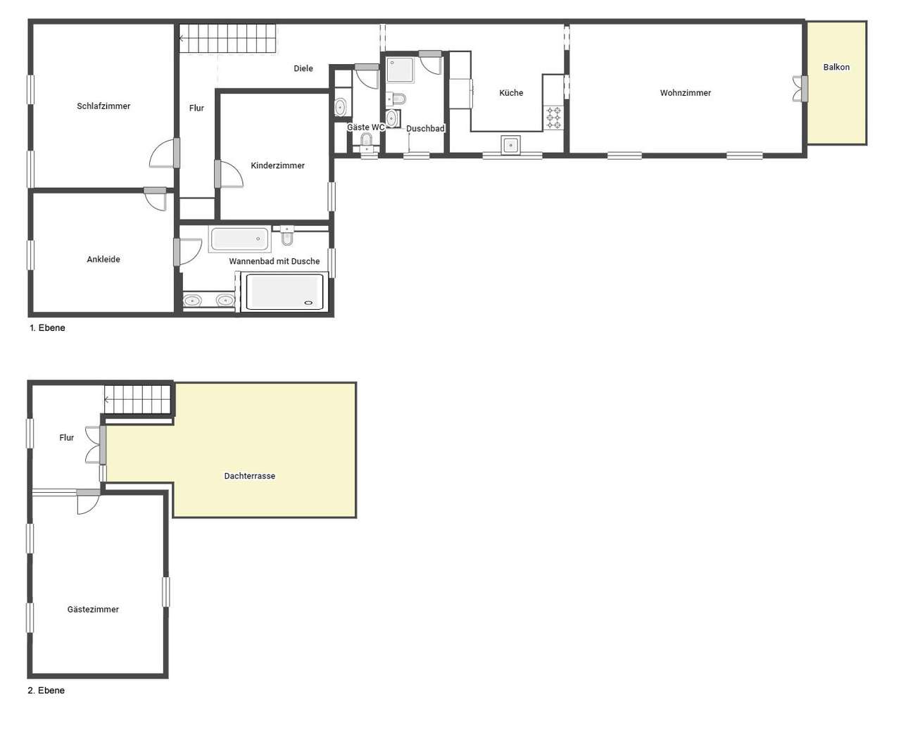 Exklusive, möblierte kernsanierte 4-Zimmer-Maisonette mit Dachterrasse über Kölns Dächern
