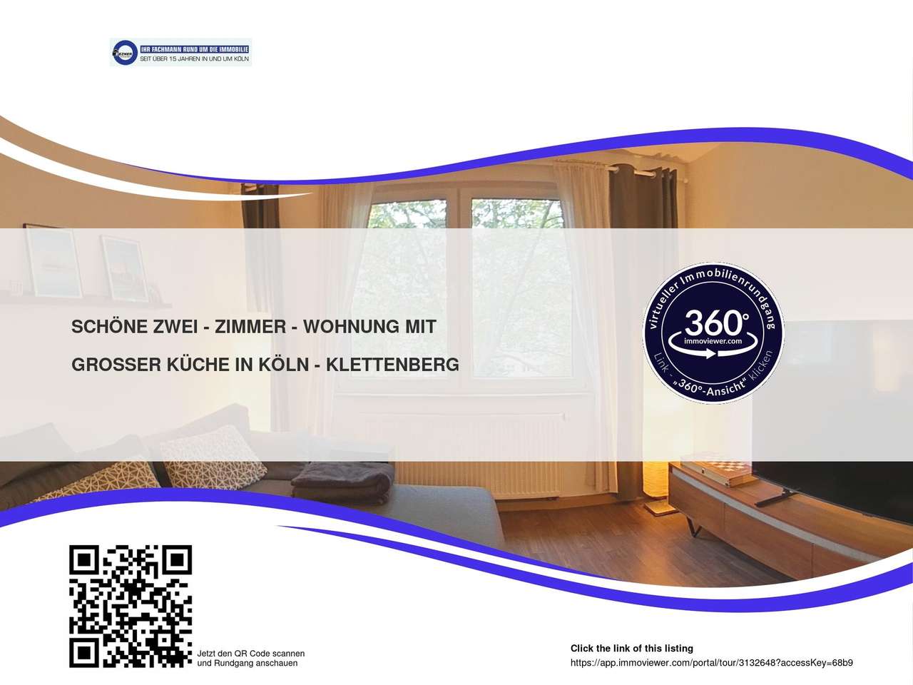 Schöne Zwei - Zimmer - Wohnung mit großer Küche in Köln - Klettenberg