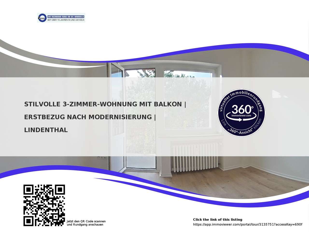 Stilvolle 3-Zimmer-Wohnung mit Balkon | Erstbezug nach Modernisierung | Lindenthal