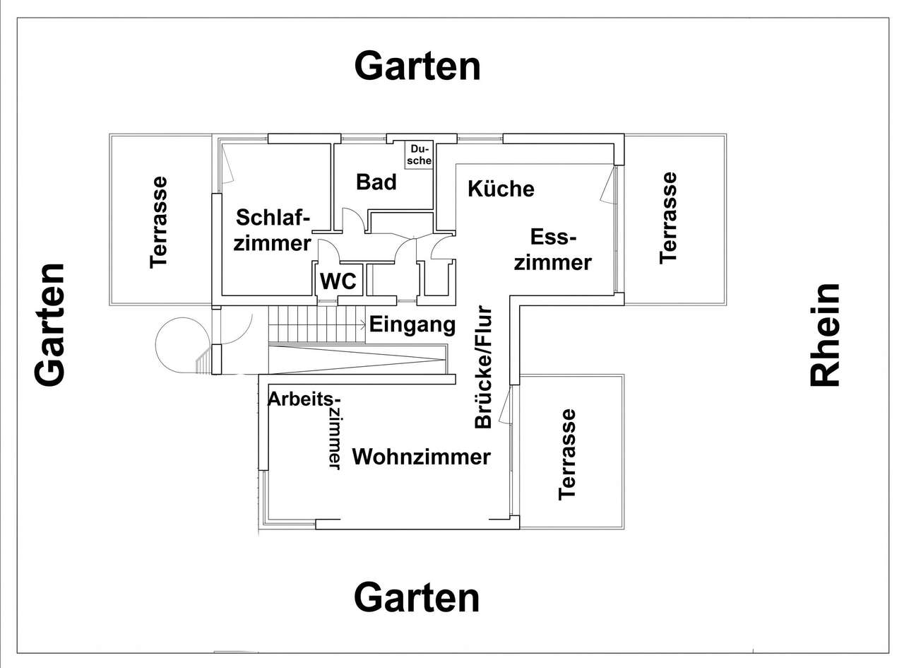 EXKLUSIVES PENTHOUSE IM BAUHAUSSTIL MIT RHEIN - BLICK, DREI TERRASSEN UND TG - STELLPLATZ