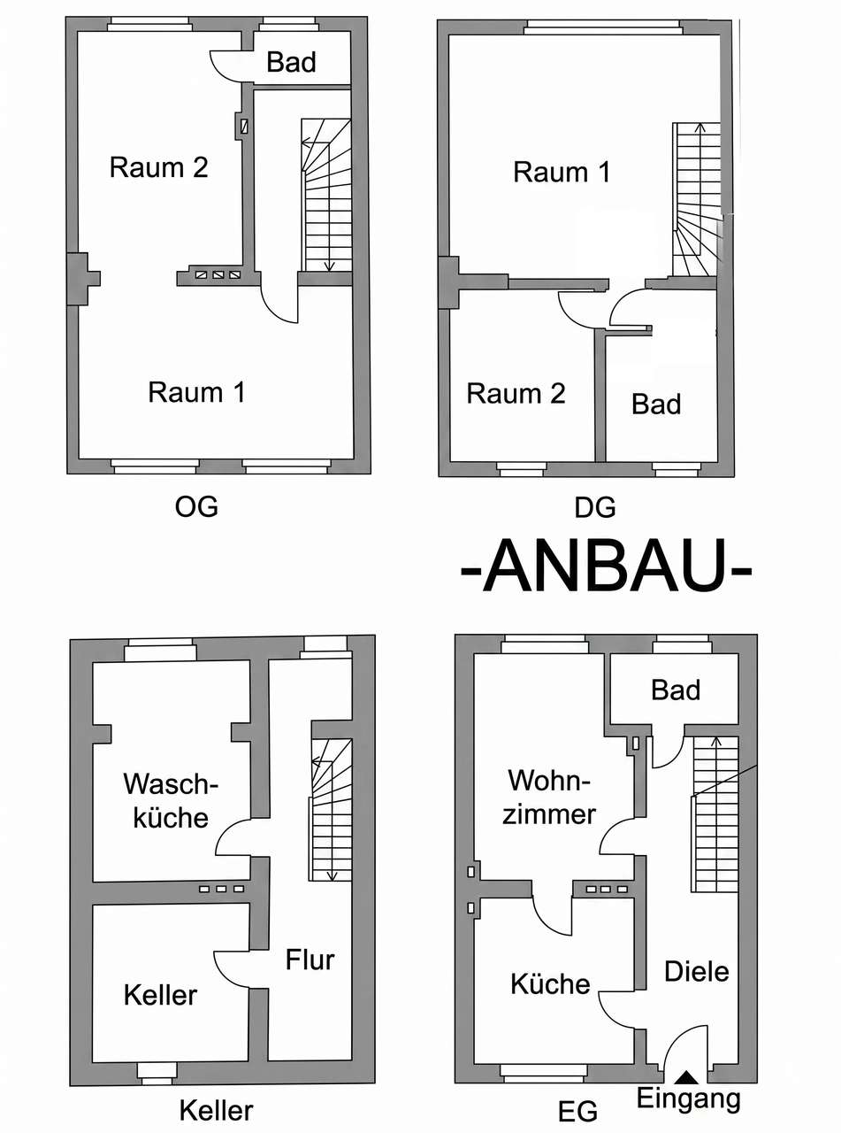PLATZWUNDER mit grüner OASE:HAUS ca. 95 m² WOHNFLÄCHE zzgl. ca. 64 m² ZUSÄTZLICHE FLÄCHE  und KELLER